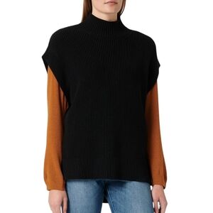 Part Two Organic Cotton Black Oversized Knit Sweater Vest